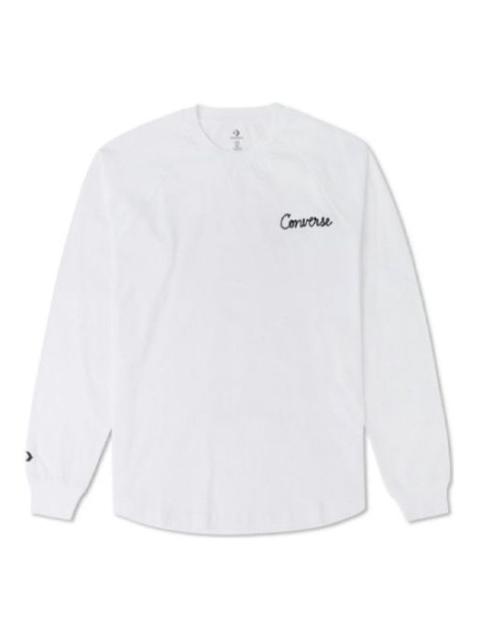 Converse Converse Chain Stitch Long Sleeve Raglan T-Shirt 'White' 10024585-A01