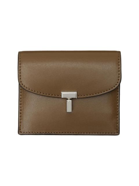 TOTEME Brown T-Lock Leather Card Holder