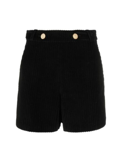 REDValentino high-waisted corduroy cotton shorts