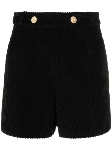 REDValentino high-waisted corduroy cotton shorts