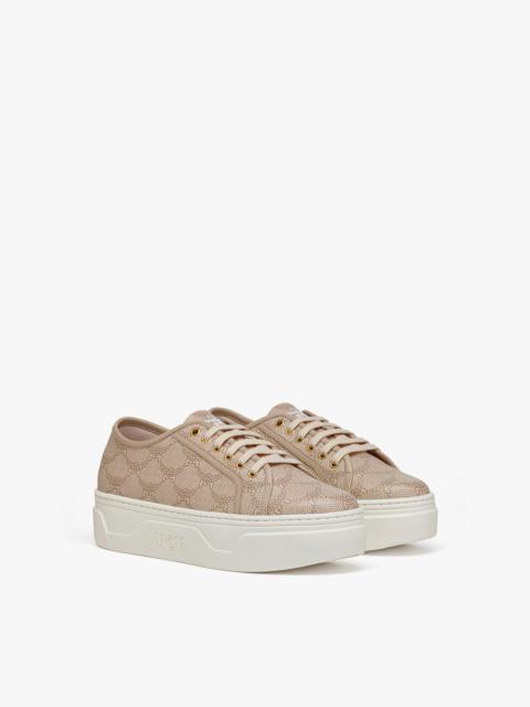 MCM Skyward Platform Sneakers in Lauretos