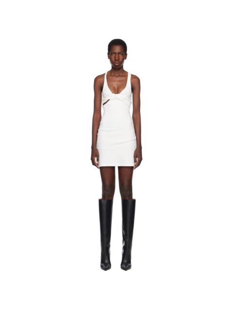 courrèges White Twist 90's Rib Minidress