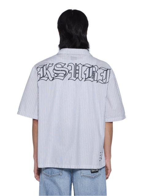 Ksubi DINER SS SHIRT BLUE STRIPE