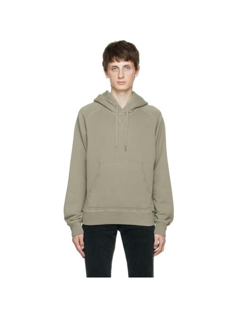 Khaki Drawstring Hoodie