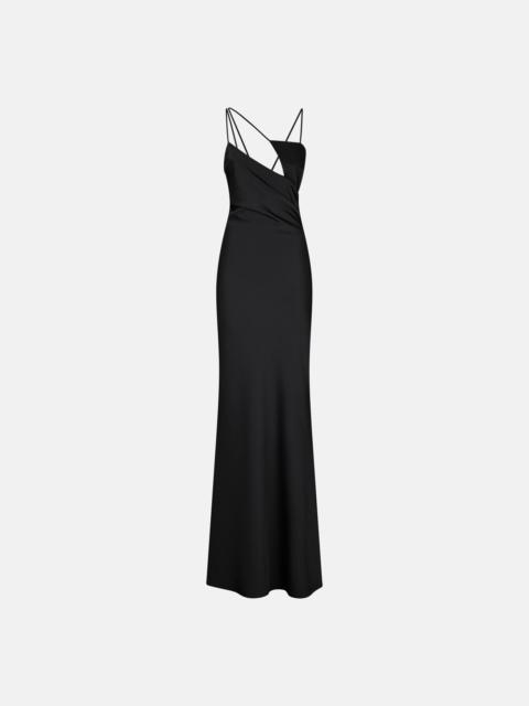 THE ATTICO ''MELVA'' BLACK LONG DRESS