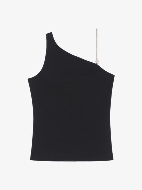 Givenchy ASYMMETRIC TOP IN COTTON WITH CHAIN DETAIL