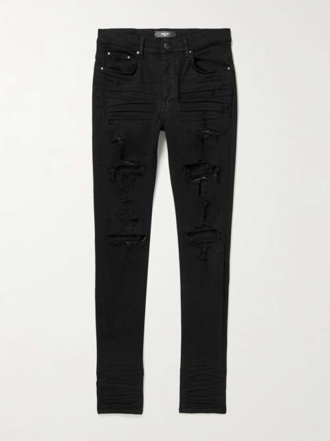 Thrasher Plus Skinny-Fit Distressed Stretch-Denim Jeans