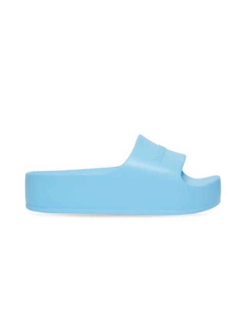 BALENCIAGA Women's Chunky Slide Sandal in Blue Sky