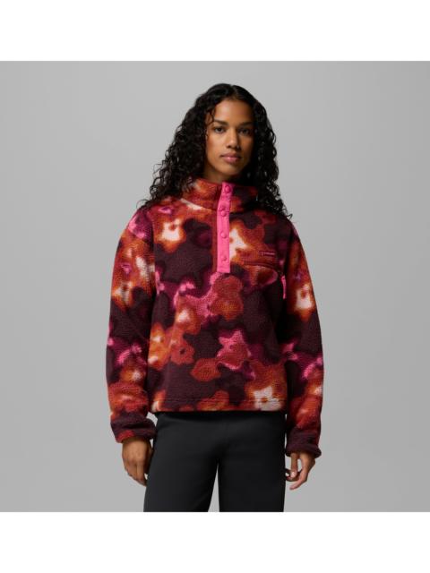 Columbia Women's Helvetia II Printed Cropped Half Snap Fleece Pullover