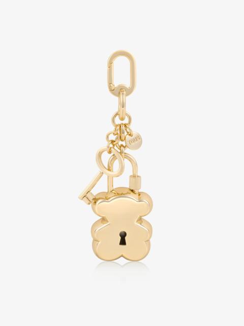 TOUS Gold-colored Key ring with bear and key TOUS Bear Lock
