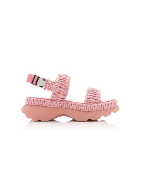 Moncler Belay Woven Sandals pink