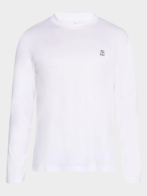 Men's Long-Sleeve Logo Crewneck T-Shirt