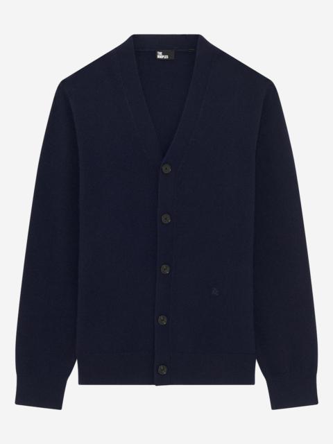 The Kooples NAVY CASHMERE CARDIGAN