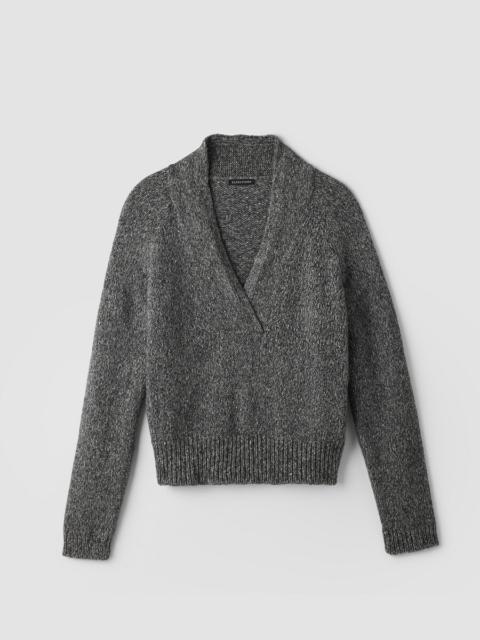 EILEEN FISHER Peruvian Baby Alpaca & Cotton V-Neck Top