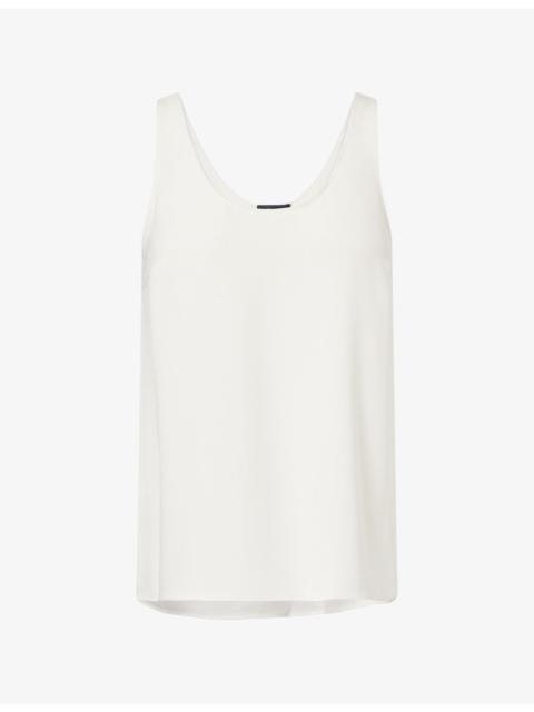 Theory The Scoop Crepe Woven Tank Top