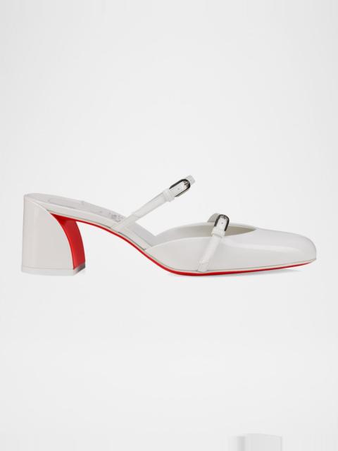 Christian Louboutin 55mm Jane Nina Patent Leather Mary Jane Mule Pumps