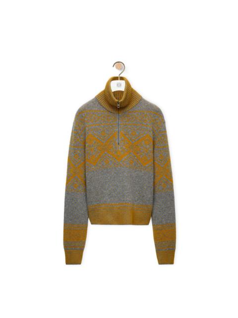 Loewe Zip-up sweater in wool and cashmere