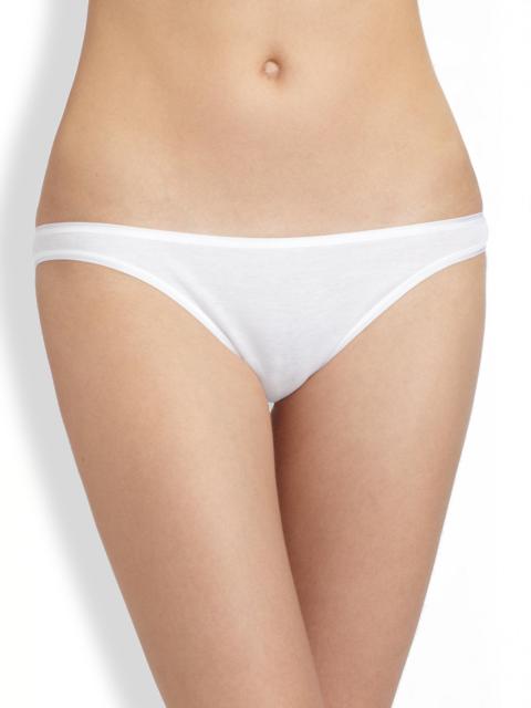 HANRO Women's Cotton Seamless High-Cut Brief - White