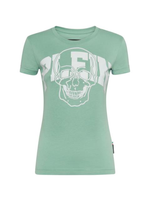 skull-print cotton T-shirt