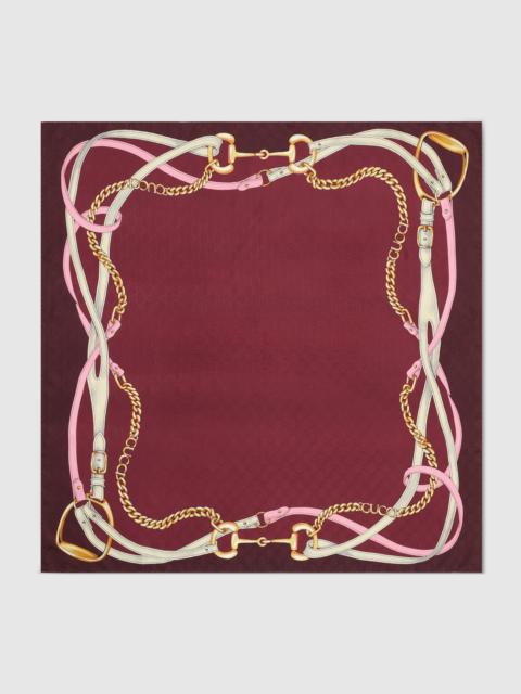 GUCCI Printed GG silk jacquard carré