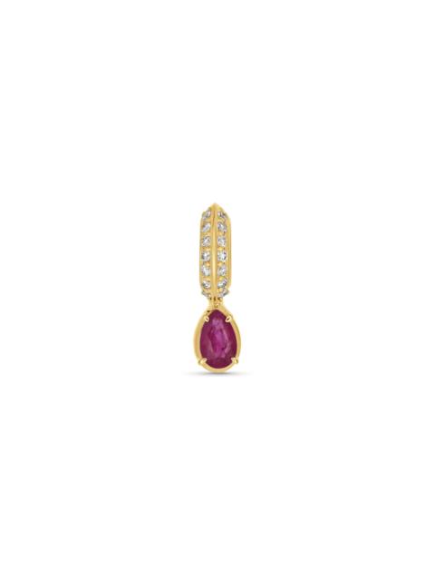STONE AND STRAND Cluny Ruby Teardrop Pave Charm