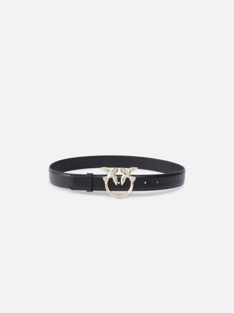 PINKO 3CM LEATHER BELT WITH BIRD BUCKLE PINKO GALLERIA.