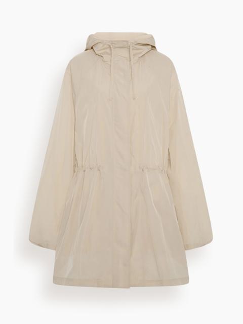 Another Tomorrow Recycled Nylon Anorak in Sand