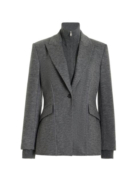 Auden Knit Combo Blazer grey