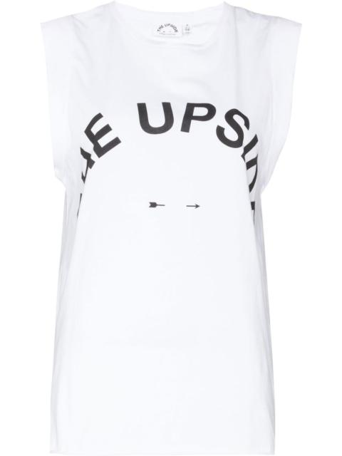 THE UPSIDE logo-print tank top