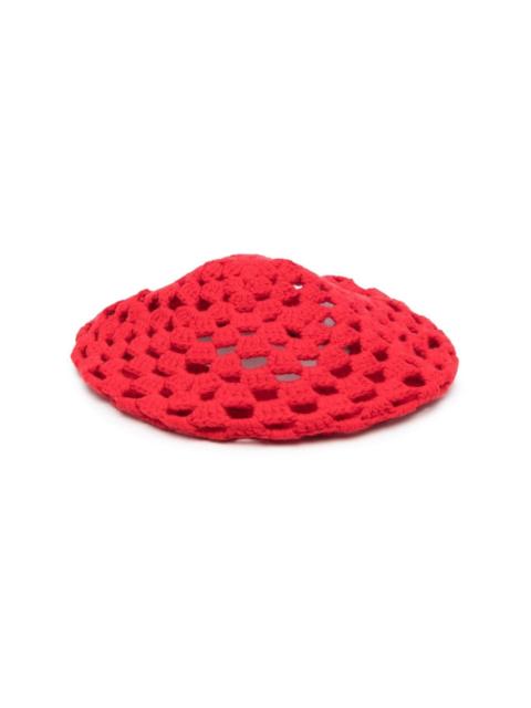 GANNI open-knit beret