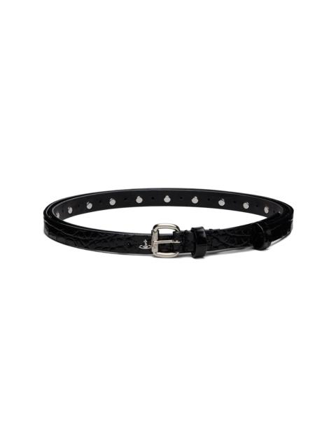 Vivienne Westwood Black Mini Alex Orb Stud Belt
