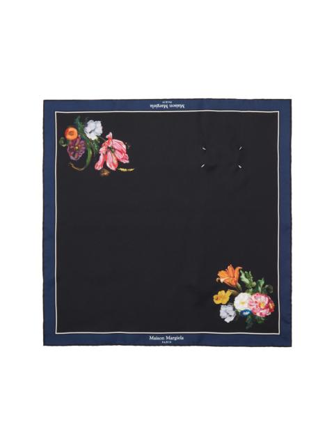 Maison Margiela Black Silk Scarf