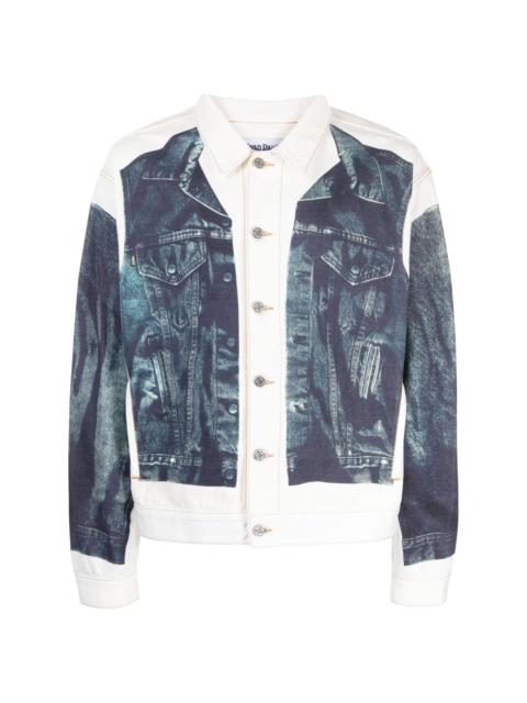 Jean Paul Gaultier trompe l'oeil-print cotton jacket