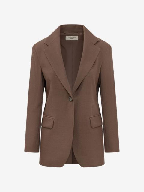 WEEKEND Max Mara single-breasted woollen cloth blazer - cocoa