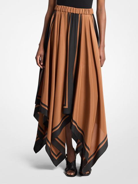 MICHAEL KORS COLLECTION Silk Crepe De Chine Scarf Skirt