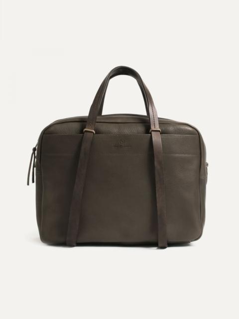 Bleu de Chauffe REPORT BUSINESS BAG  -  BROWN KHAKI (SMOG)