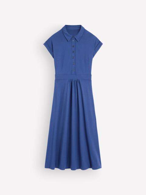 BODEN Fae Jersey Shirt Dress-Denim Blue