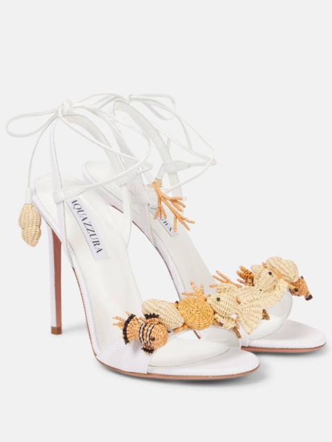 AQUAZZURA Marea 105 raffia sandals