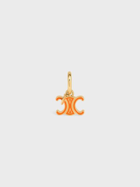 CELINE Celine Charms Triomphe in Enamel and Brass with Gold Finish