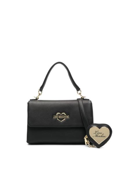 Moschino Hollies 로고 클립 가짜 가죽 클러치
