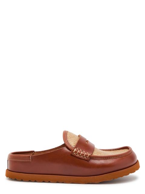 BIRKENSTOCK Birkenstock 1774 Naples Wrapped Raffia and Leather Loafers