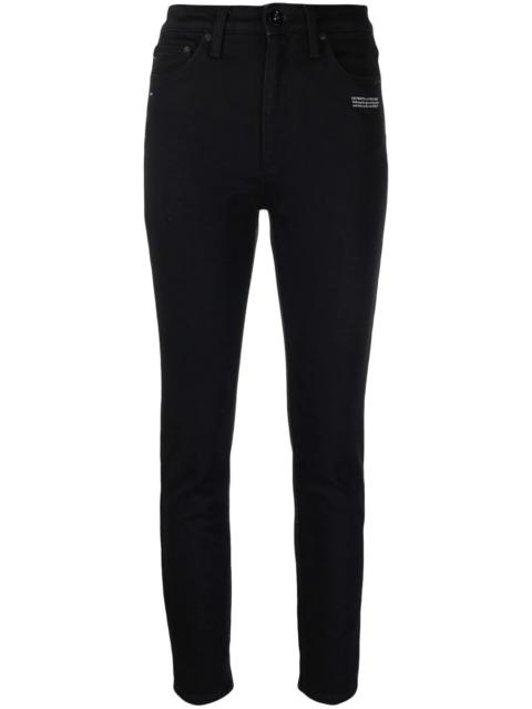 Off-White slogan logo-print skinny jeans