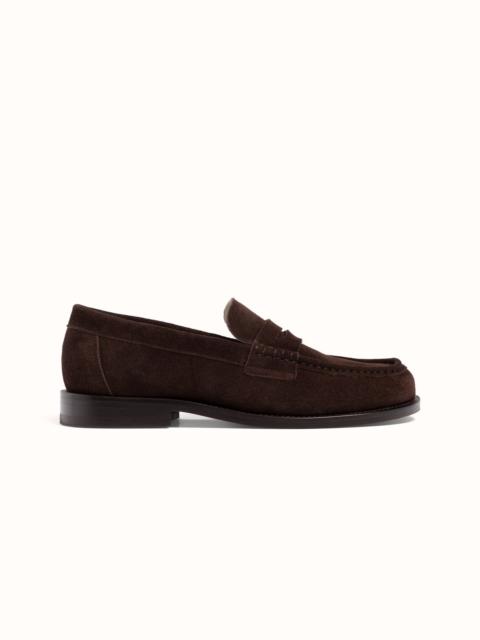 DUKE + DEXTER Willis Chocolate Suede Penny Loafer - Women's