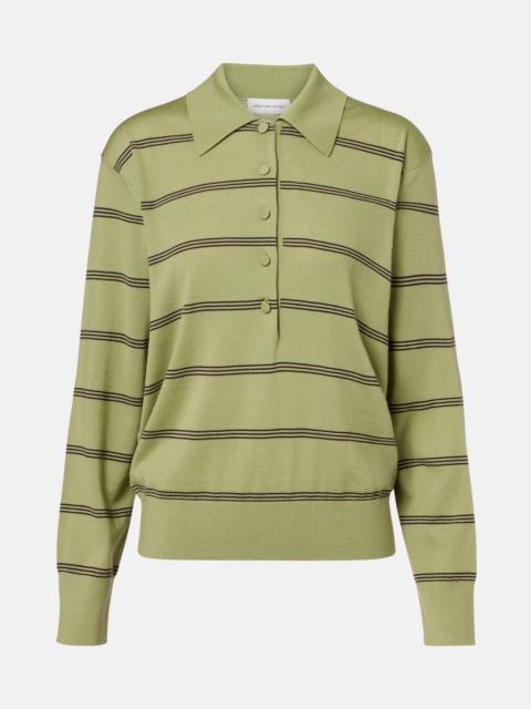 Dries Van Noten Striped wool polo sweater