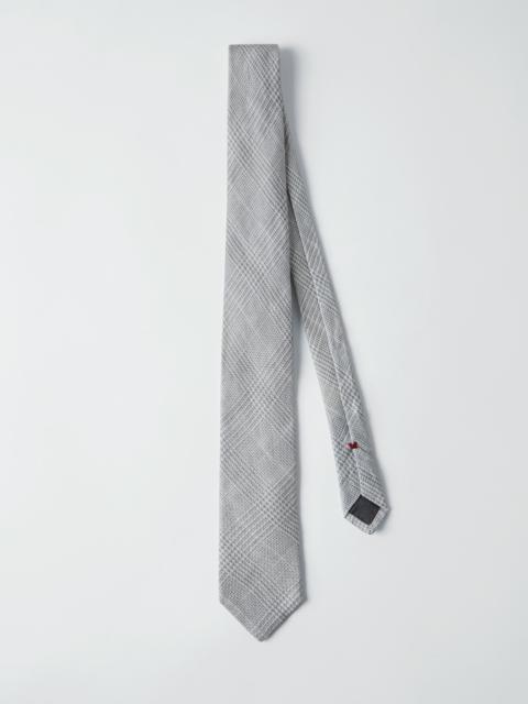 Linen and silk Prince of Wales tie