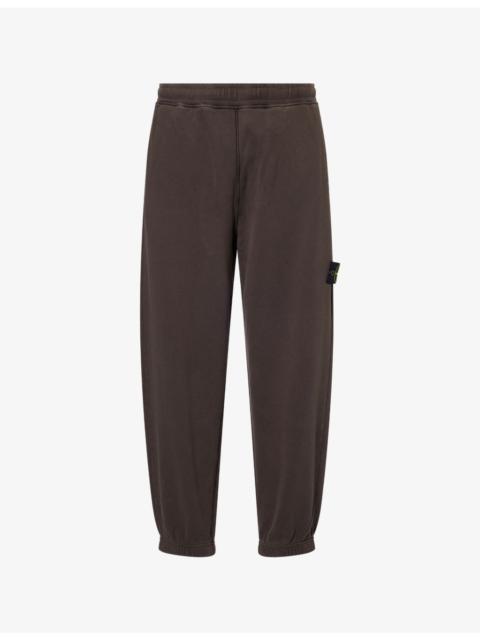 Stone Island Brushed-Fleece Wide-Leg Cotton-Jersey Jogging Bottoms