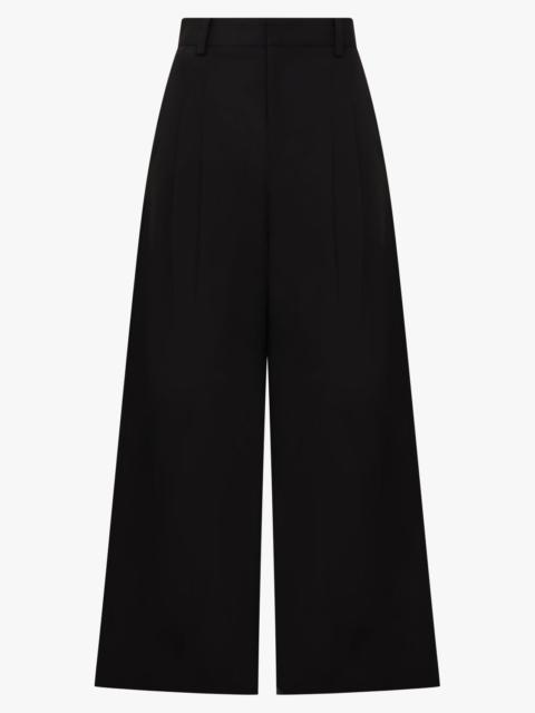 ROSIE ASSOULIN WIDE LEG PLEAT PANT | BLACK