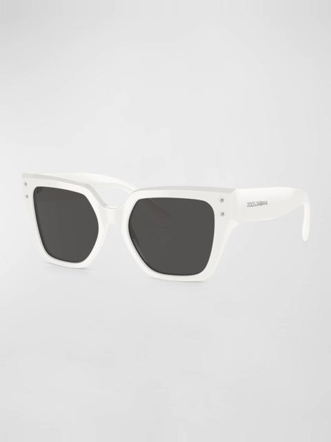 Monochrome Acetate & Plastic Butterfly Sunglasses