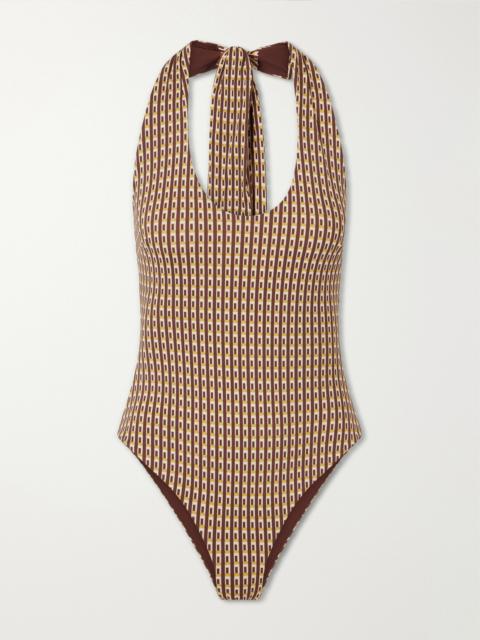 SIR. Cooper Printed Halterneck Swimsuit