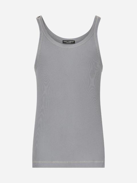 Dolce & Gabbana Fine-rib cotton singlet